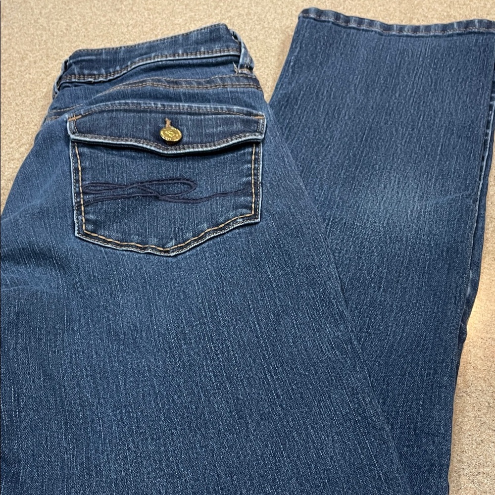 Lee Perfect Fit Strech Size 8 Classic Blue Denim Jeans